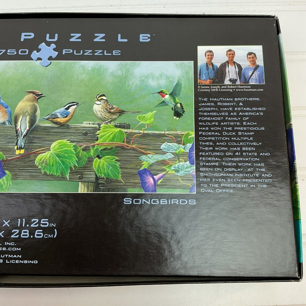 Songbirds Panoramic Puzzle 750 Pieces By Hautman Brothers Buffalo Games 38.25"x1 - Picture 8 of 10